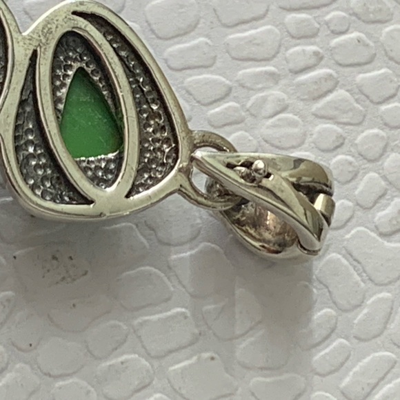 Designer NF 925 Sterling Silver Multicolor Stone Pendant  Necklace - 18” - Picture 8 of 13